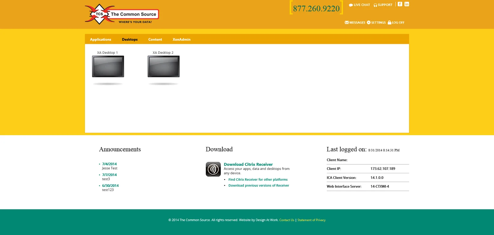 The Common Source: Web Interface: Citrix Web Interface screenshot 3