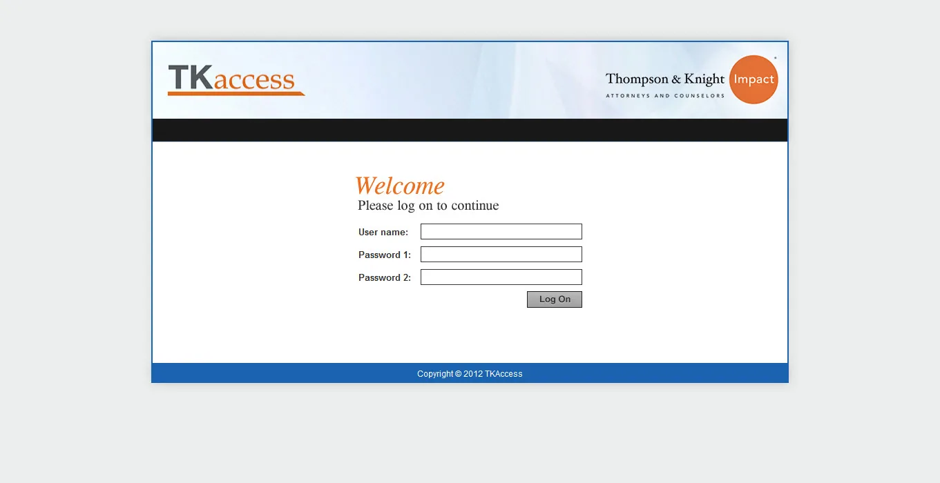 Thompson & Knight: Web Interface: Citrix Web Interface screenshot 6