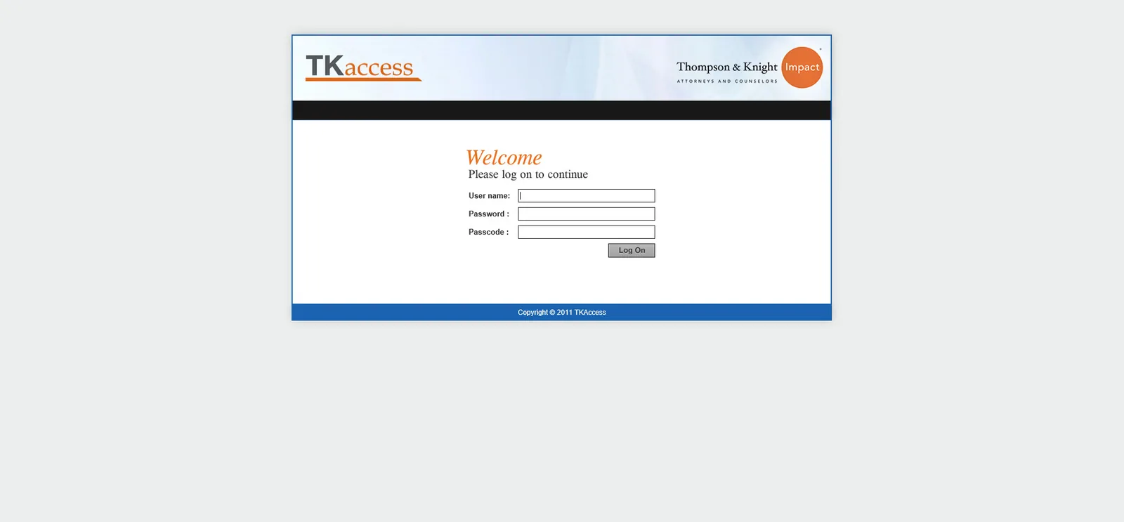 Thompson & Knight: Web Interface: Citrix Web Interface screenshot 5