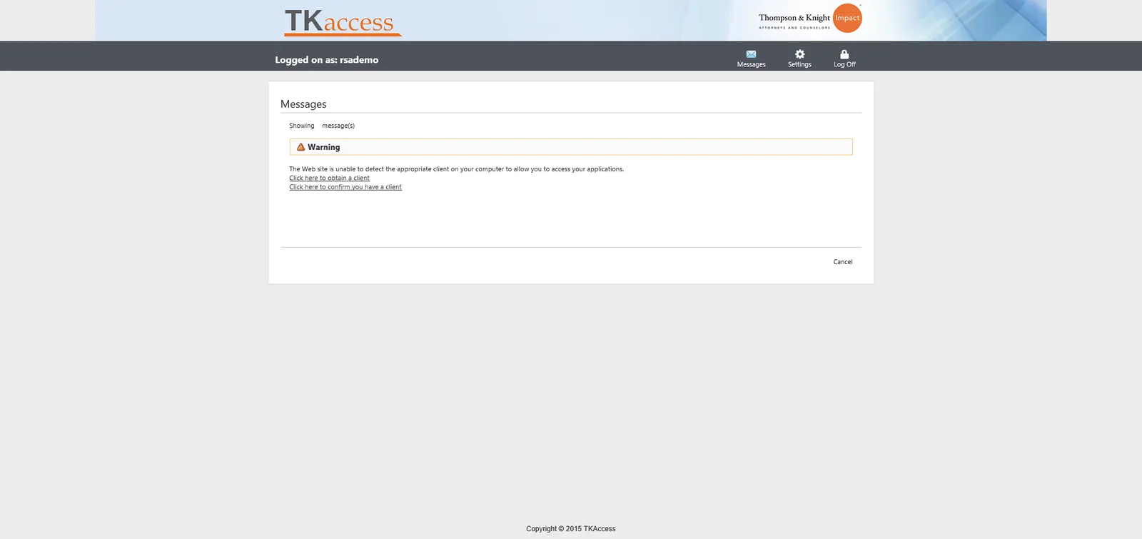 Thompson & Knight: Web Interface: Citrix Web Interface screenshot 4