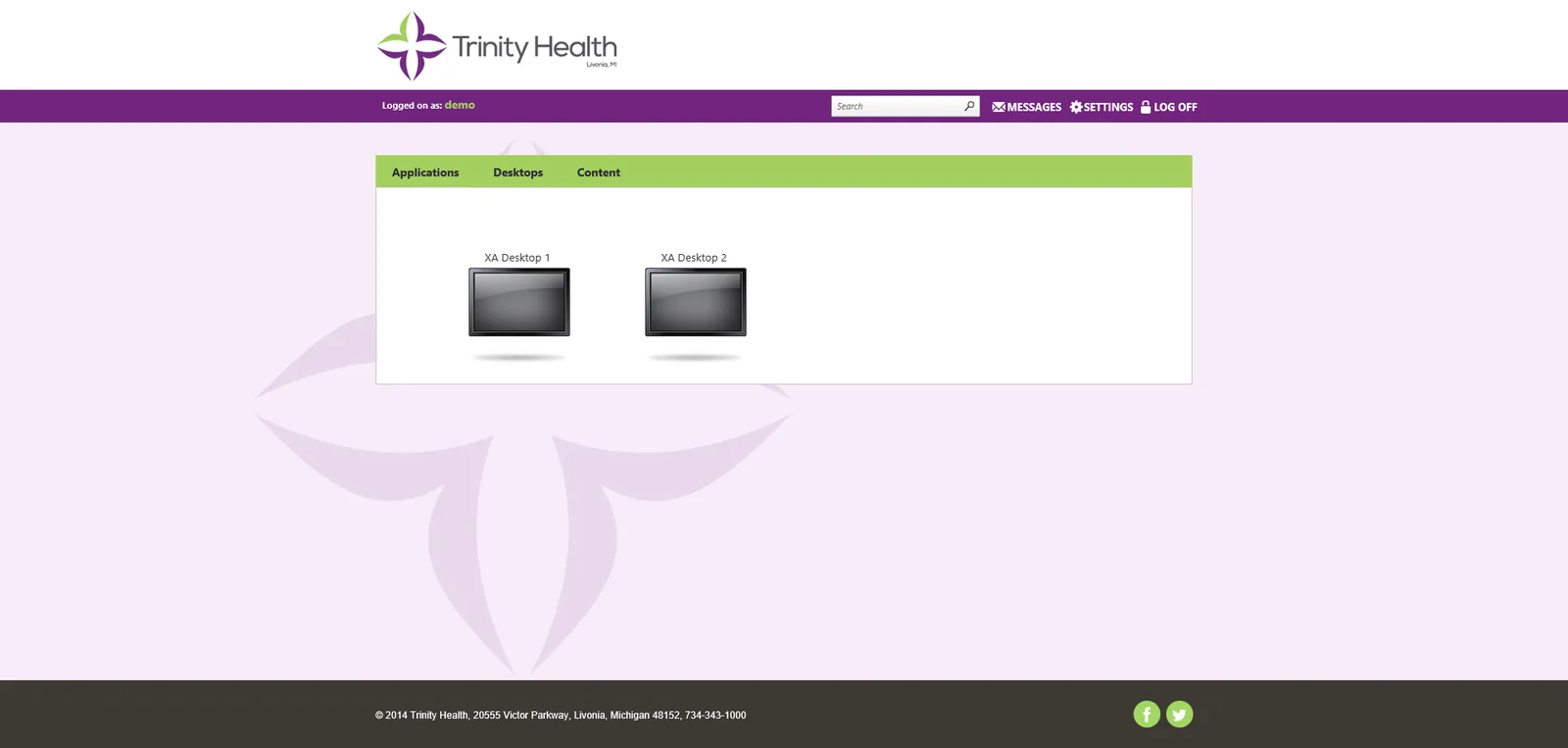 Trinity Health: Web Interface: Citrix Web Interface screenshot 3
