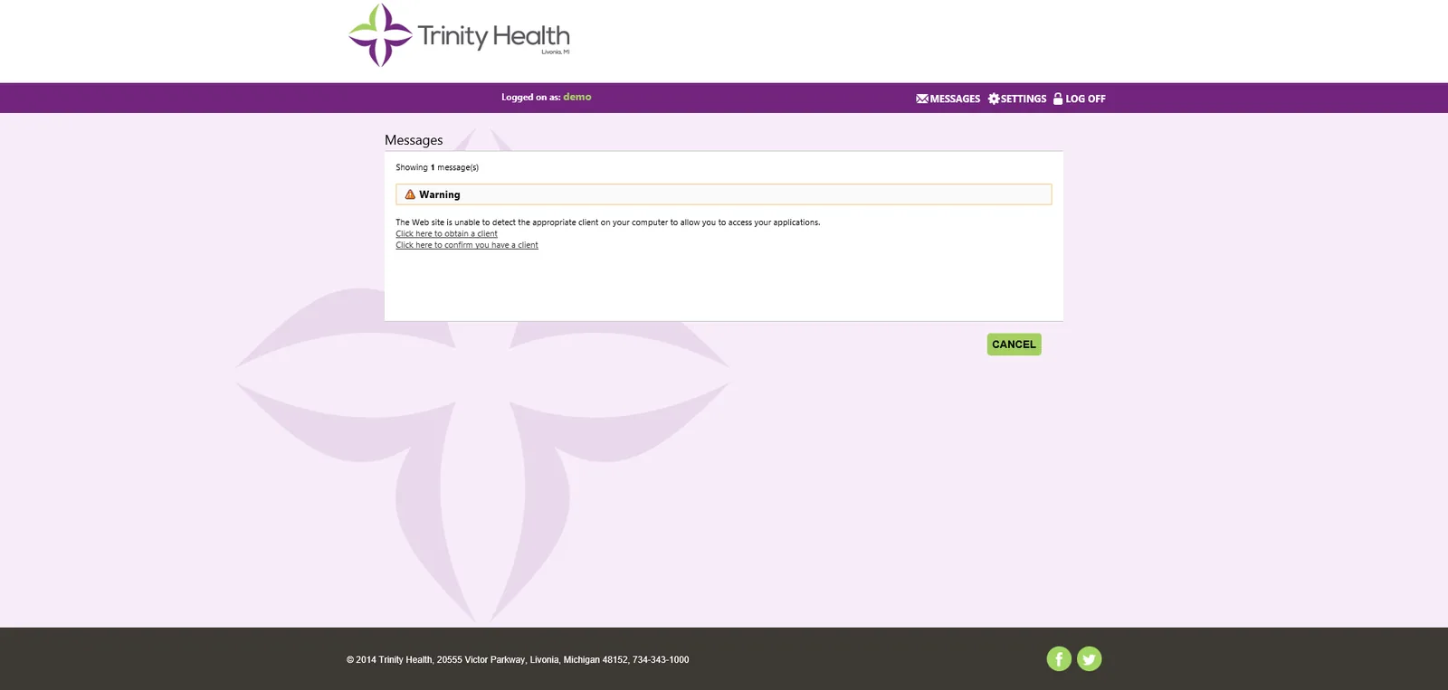 Trinity Health: Web Interface: Citrix Web Interface screenshot 5