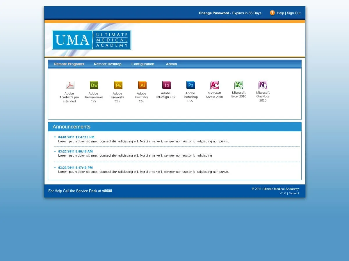 Ultimate Medical Academy: RD Web: Microsoft RD Web screenshot 2