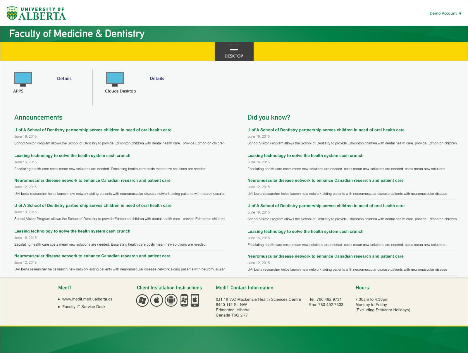 University of Alberta: Citrix StoreFront screenshot 2