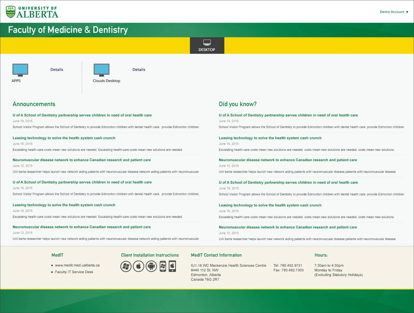 University of Alberta: StoreFront: Citrix StoreFront screenshot 2