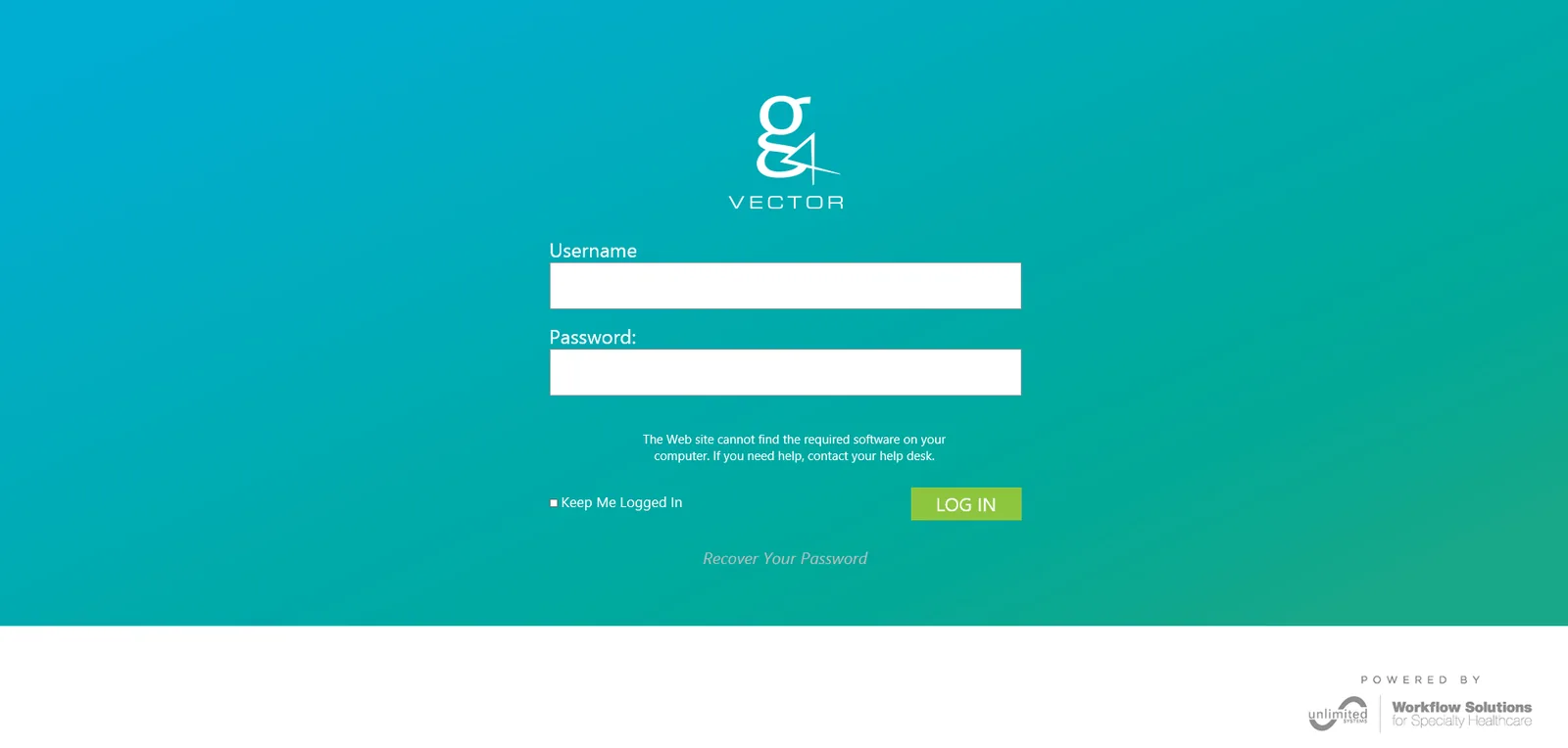 Unlimited Systems: Web Interface: Citrix Web Interface login page