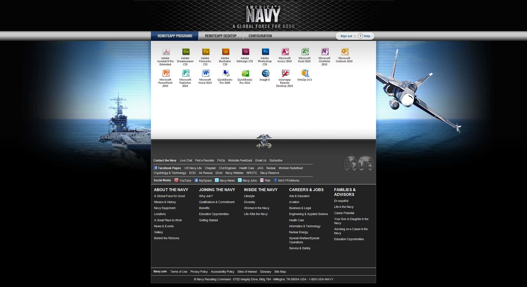 US Navy: Microsoft RD Web screenshot 4