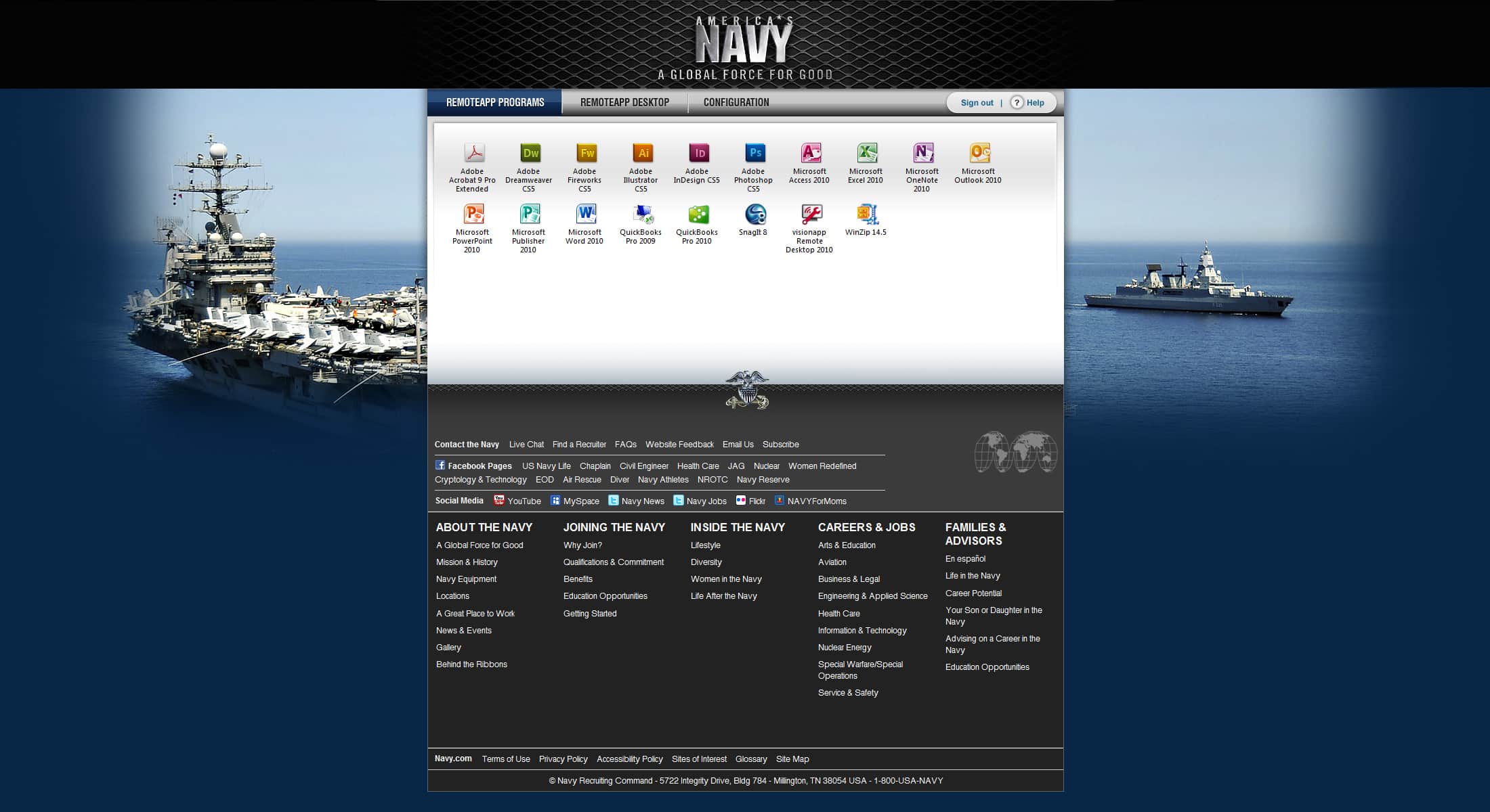 US Navy: Microsoft RD Web screenshot 6