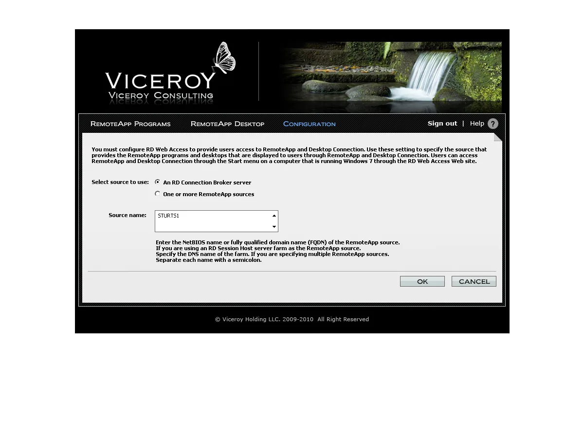 Viceroy: RD Web: Microsoft RD Web screenshot 2