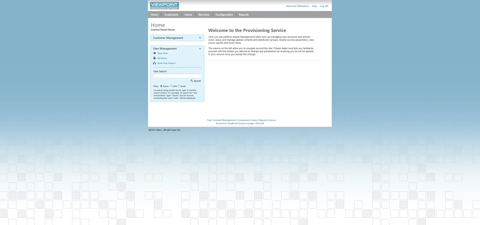 ViewpointCS: Cloud Portal: Citrix Cloud Portal screenshot 4