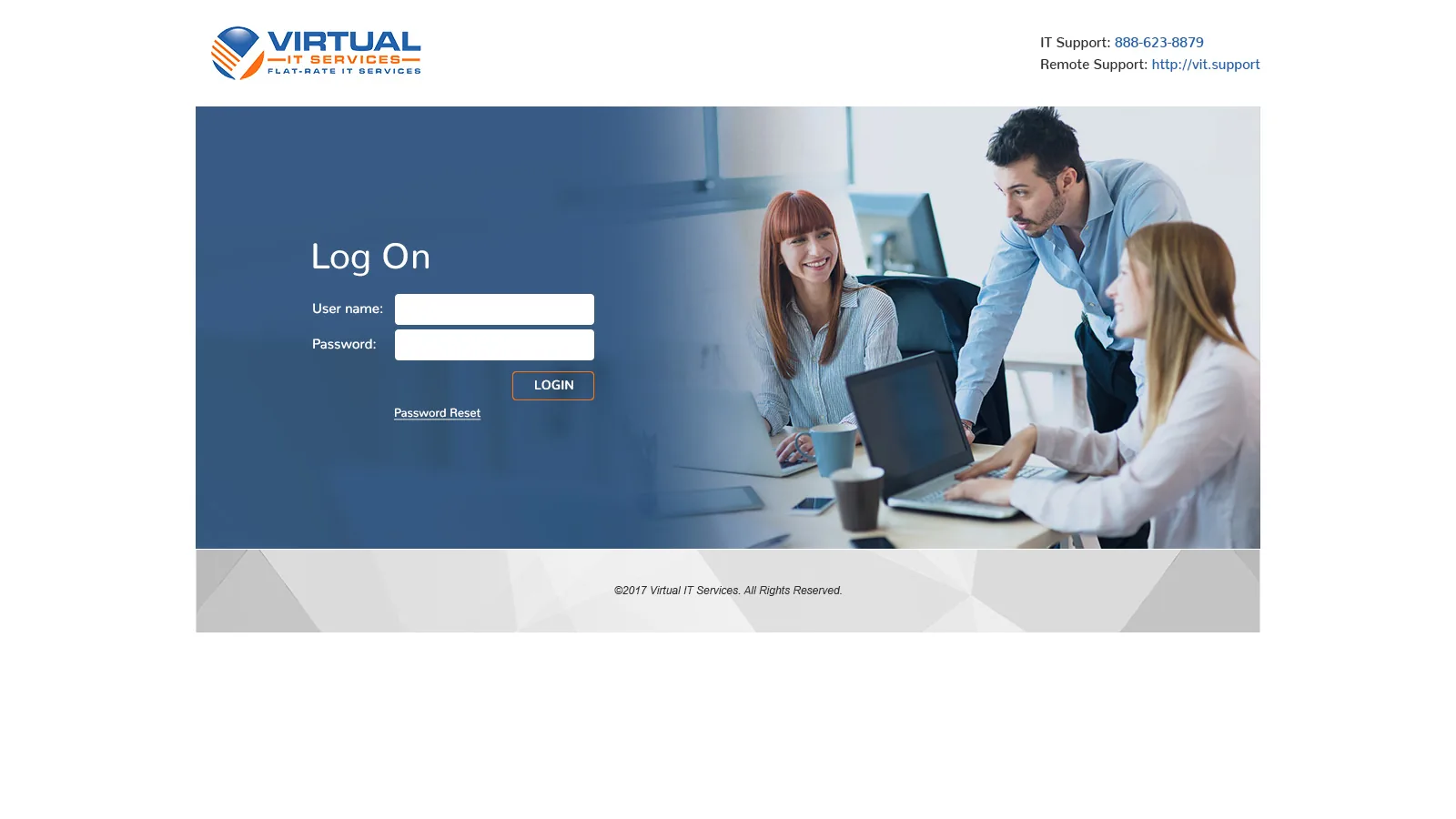 Virtual IT Services: StoreFront: Citrix StoreFront login page