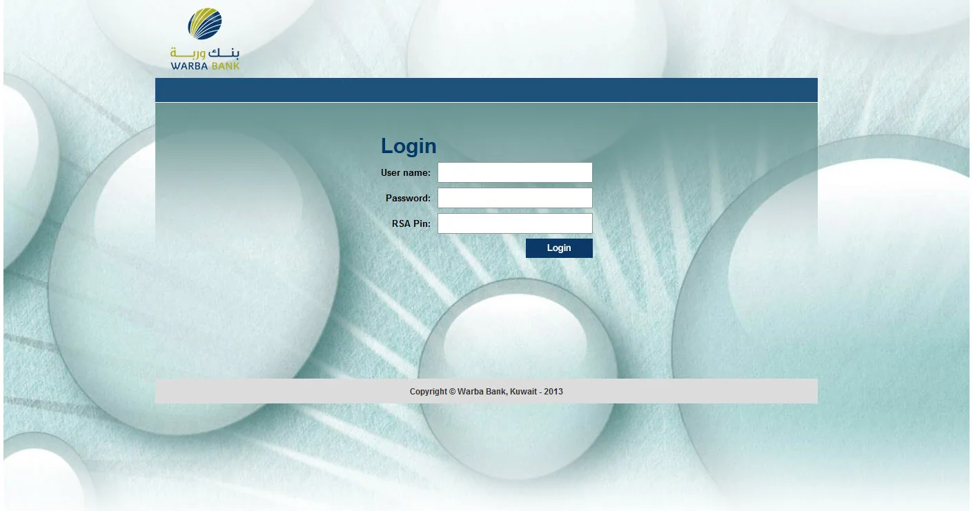 Warba Bank: NetScaler: Citrix NetScaler login page